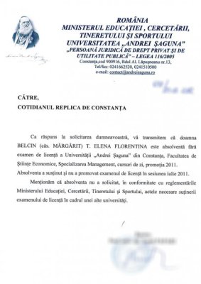 Elena Mărgărit a şantajat o secretară amărâtă, să-i fure o diplomă de licenţă de la Universitatea Andrei Şaguna